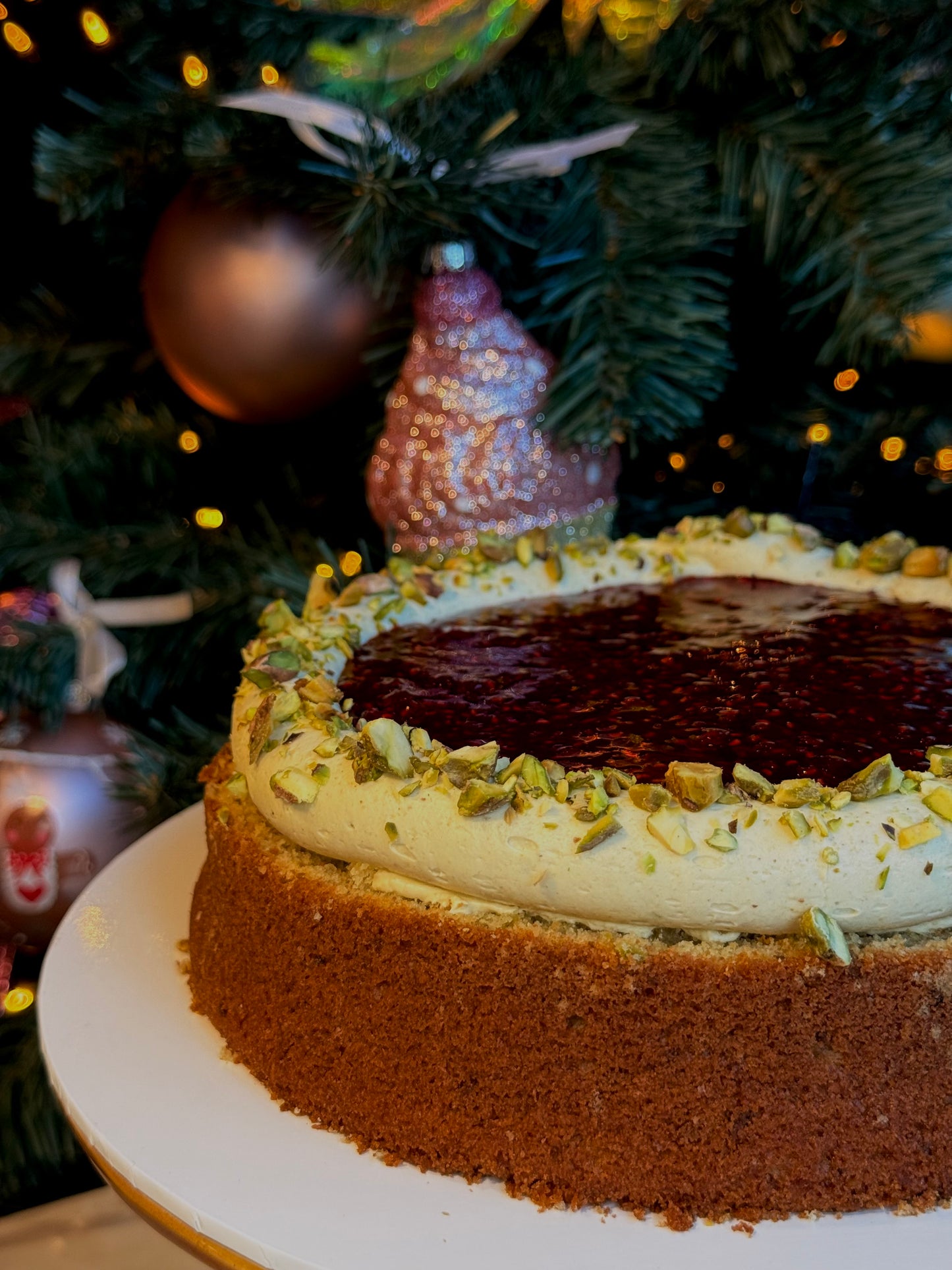 Pistache Framboos Cake